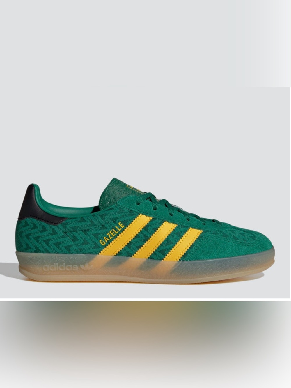 NWT adidas Gazelle Indoor W JR2416 Green Yellow Gum Sneakers Women’s 7 or 7.5